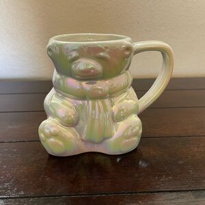 Anthropologie Iridescent Bear Mug